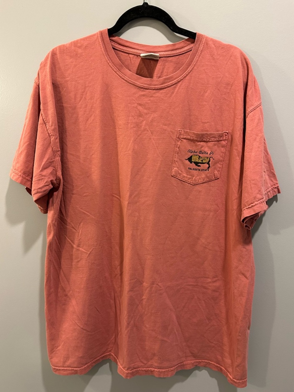 Comfort Colors VSU ADPI 2017 Big Little Reveal Pocket Tee Size XL Red